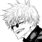 image of Satoru Gojo from the Jujutsu Kaisen manga where he says "you crying?"